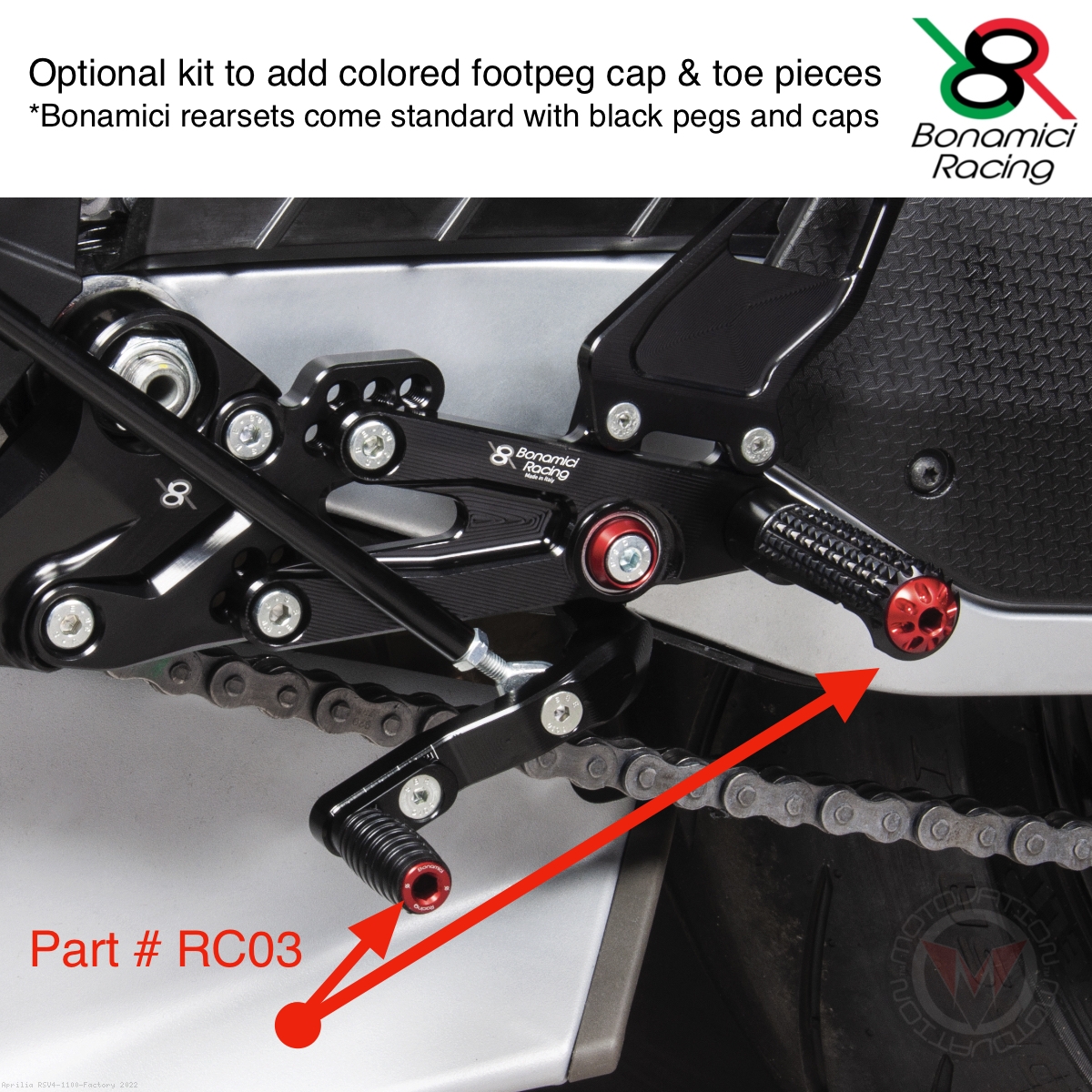 Adjustable Rearsets by Bonamici - Reverse (GP) Shift - Image 6