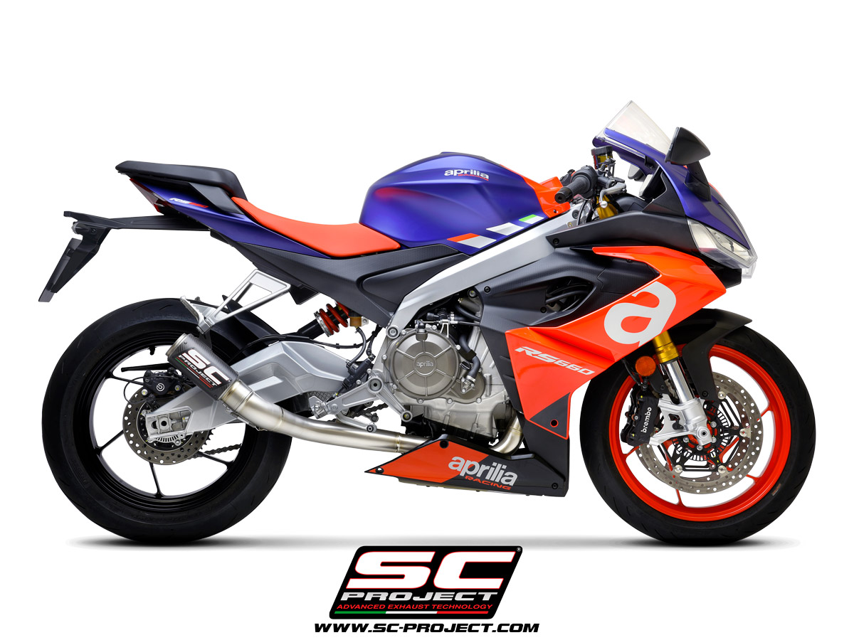 CR-T Exhaust - RS 660 - Carbon With Foot Peg Delete - Image 3