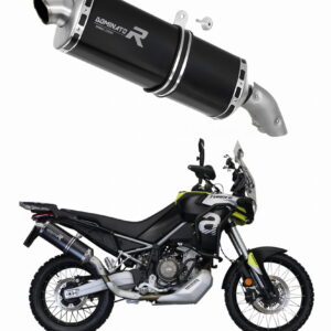 Aprilia Tuareg 660 2021 - 2023 Exhaust Silencer Muffler P7 BLACK + dB Killer Medium